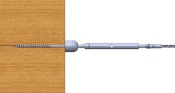 HAAS Axis Straight Run Cable Rail Tension Fitting Assembly For Wood Posts -E-rigging Store 1 8 axis turnbuckle straight run 3d