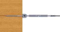 HAAS Axis Straight Run Cable Rail Tension Fitting Assembly For Wood Posts -E-rigging Store 1 8 axis turnbuckle straight run 3d section