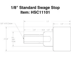 HAAS Revo Cable Rail Swage End Stop Fitting 17 HAAS Revo Cable Rail Swage End Stop Fitting -E-rigging Store 1 8 standard swage stop specs