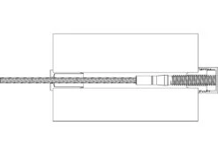HAAS Revo Cable Rail Swage Stud Tension Fitting Assembly -E-rigging Store 1 8 swage stud assembly drawing section