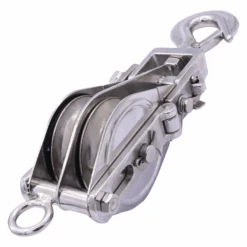 Type 304 Stainless Steel Twin Swivel Block With Hook