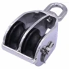 Type 304 Stainless Steel Twin Swivel Block With Nylon Sheave -E-rigging Store 1046 PRODUCT SHOT PNG EDIT