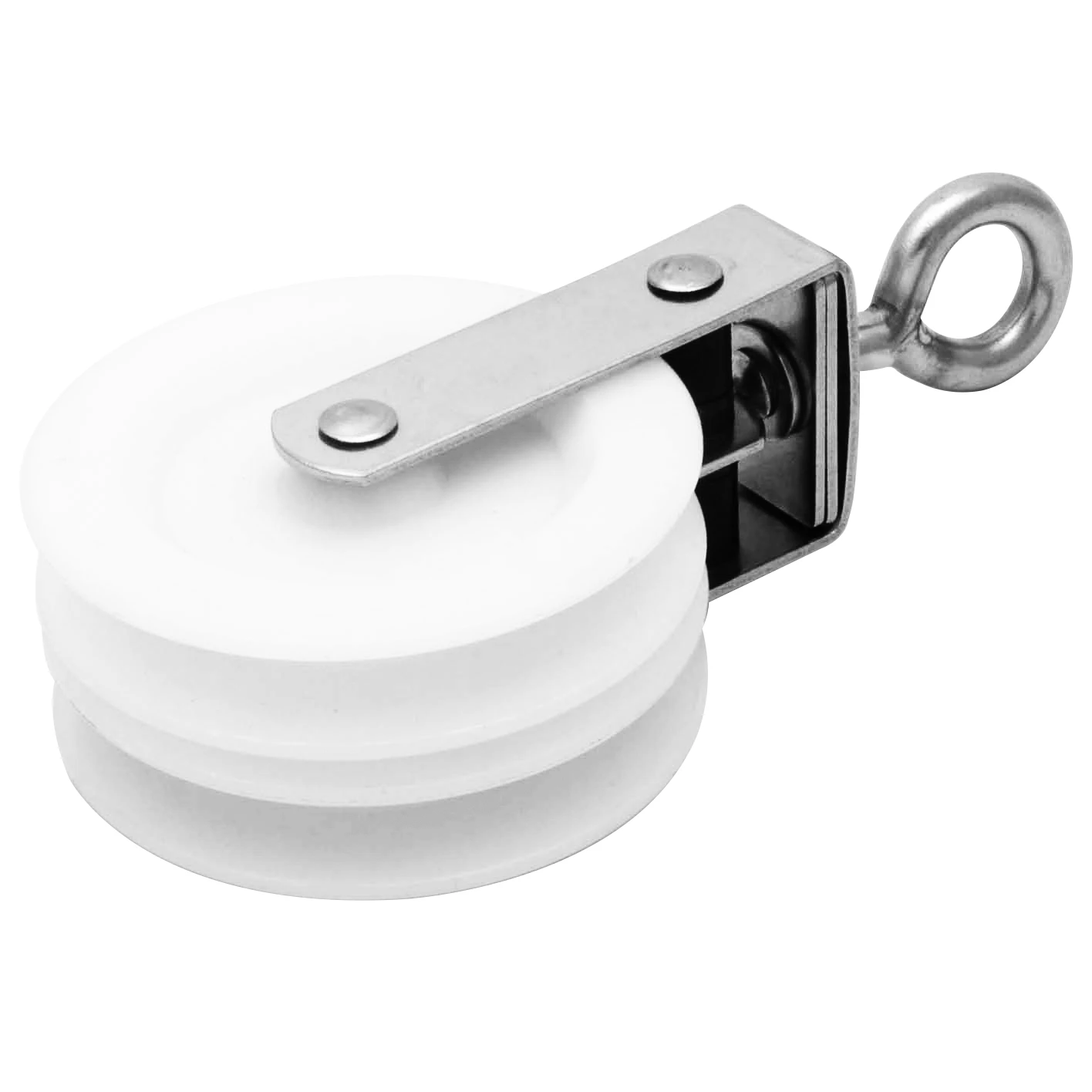 Type 304 Stainless Steel Twin Cable Steering Pulley With Eye 3 Type 304 Stainless Steel Twin Cable Steering Pulley With Eye