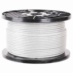 PRO Strand 7x19 Vinyl Coated Hot Dip Galvanized Steel Cable -E-rigging Store 3 16 inch X 500 foot pro strand 7x19 vinyl coated galvanized cable reel main