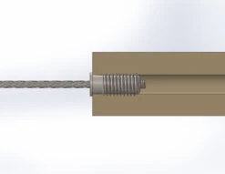 HAAS Revo Cable Rail Lag Swage Stud End Stop Fitting Assembly 24 HAAS Revo Cable Rail Lag Swage Stud End Stop Fitting Assembly -E-rigging Store 3 16 lag receiver swage stop 3d