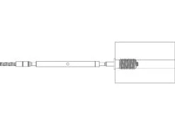 HAAS Revo Cable Rail Lag Swage Tension Fitting Assembly -E-rigging Store 3 16 lag swage turnbuckle drawing
