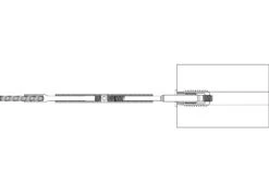 HAAS Revo Cable Rail Lag Swage Tension Fitting Assembly -E-rigging Store 3 16 lag swage turnbuckle drawing section