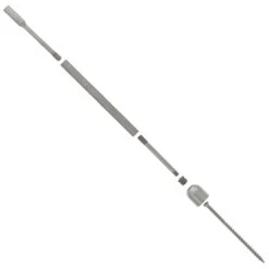 HAAS Axis Straight Run Cable Rail Tension Fitting Assembly For Wood Posts -E-rigging Store 3 16 turnbuckle assembly for straight runs on wood post exploded