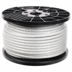 PRO Strand 7x19 Vinyl Coated Hot Dip Galvanized Steel Cable -E-rigging Store 3 8 inch X 200 foot pro strand 7x19 vinyl coated galvanized cable reel main
