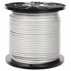 PRO Strand 7x19 Vinyl Coated Hot Dip Galvanized Steel Cable -E-rigging Store 5 16 inch X 500 foot pro strand 7x19 hot dip galvanized vinyl cable reel main