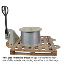 6x26 Drawn Galvanized Steel Wire Rope, 250 Ft - 5000 Ft Reels -E-rigging Store 5 8 inch X 5000 foot pro strand 6x26 iwrc galvanized cable reel size