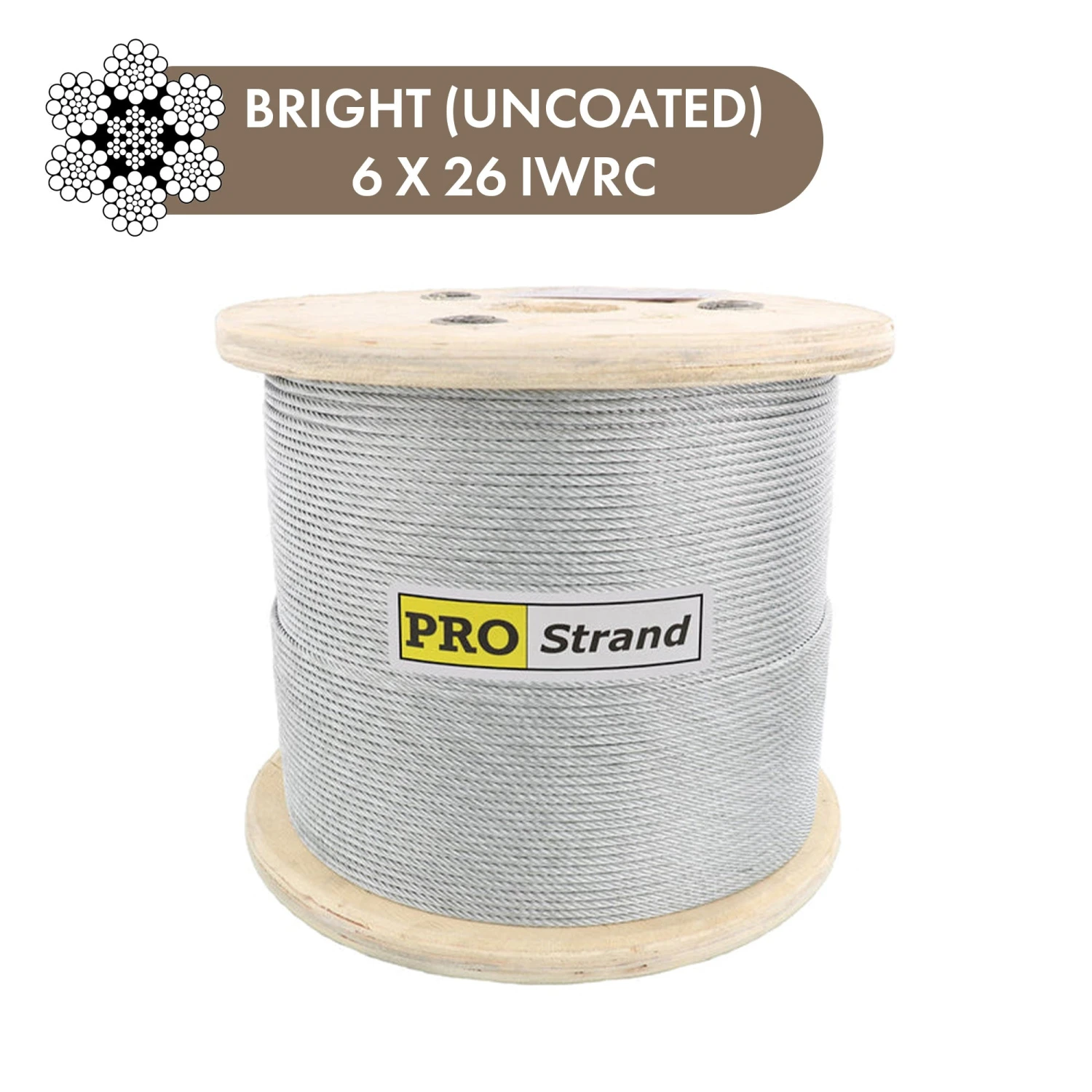 6x26 Bright Steel Wire Rope, 5000 Ft Reels 3 6x26 Bright Steel Wire Rope, 5000 Ft Reels