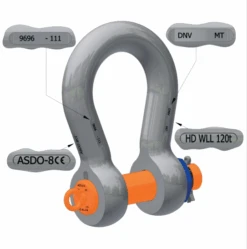 Heavy Super Shackles -E-rigging Store Anker Schroeder Anchor Shackle Traceability Markings 1
