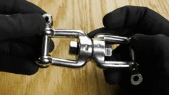 Type 316 Stainless Steel Jaw X Jaw Swivel -E-rigging Store HAAS Stainless Steel Swivels jaw jaw close up