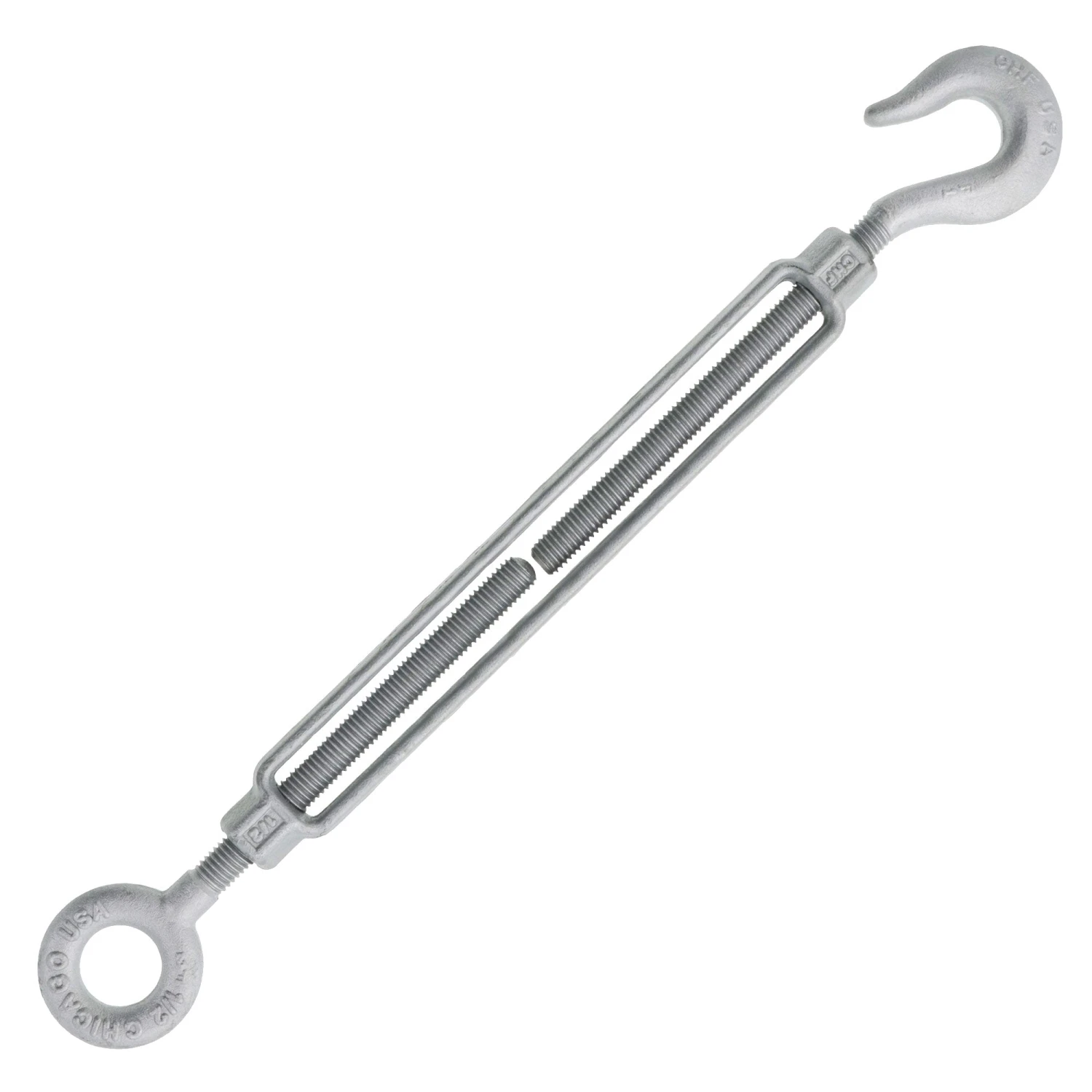 Chicago Hardware Hot Dip Galvanized Hook X Eye Turnbuckles 7 Chicago Hardware Hot Dip Galvanized Hook X Eye Turnbuckles - Image 5