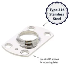 90 Degree Weldable Rectangular Flat Bases -E-rigging Store SS 90 Deg Rect Flt Bse Wld 7 8 material type graphic