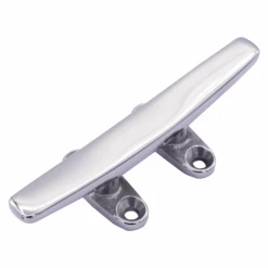 Stainless Low Profile Flat Top Deck Cleats, Bluewater Style -E-rigging Store SS Low Flat Deck Cleat Type 12 in