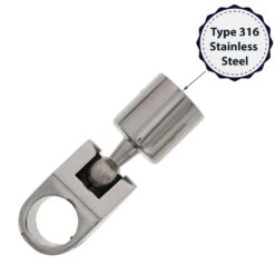 Rail Mounts -E-rigging Store SS Rail Mnt Swvl Ball 7 8 material type graphic