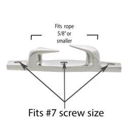 Stainless Skene Bow Chocks -E-rigging Store SS Skene Chock Left 4 65 inch screw size graphic