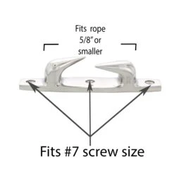 Stainless Skene Bow Chocks -E-rigging Store SS Skene Chock Right 4 65 inch screw size graphic