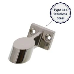 120 Degree Stanchion Ends -E-rigging Store SS Stan End 120 Deg 1 material graphic