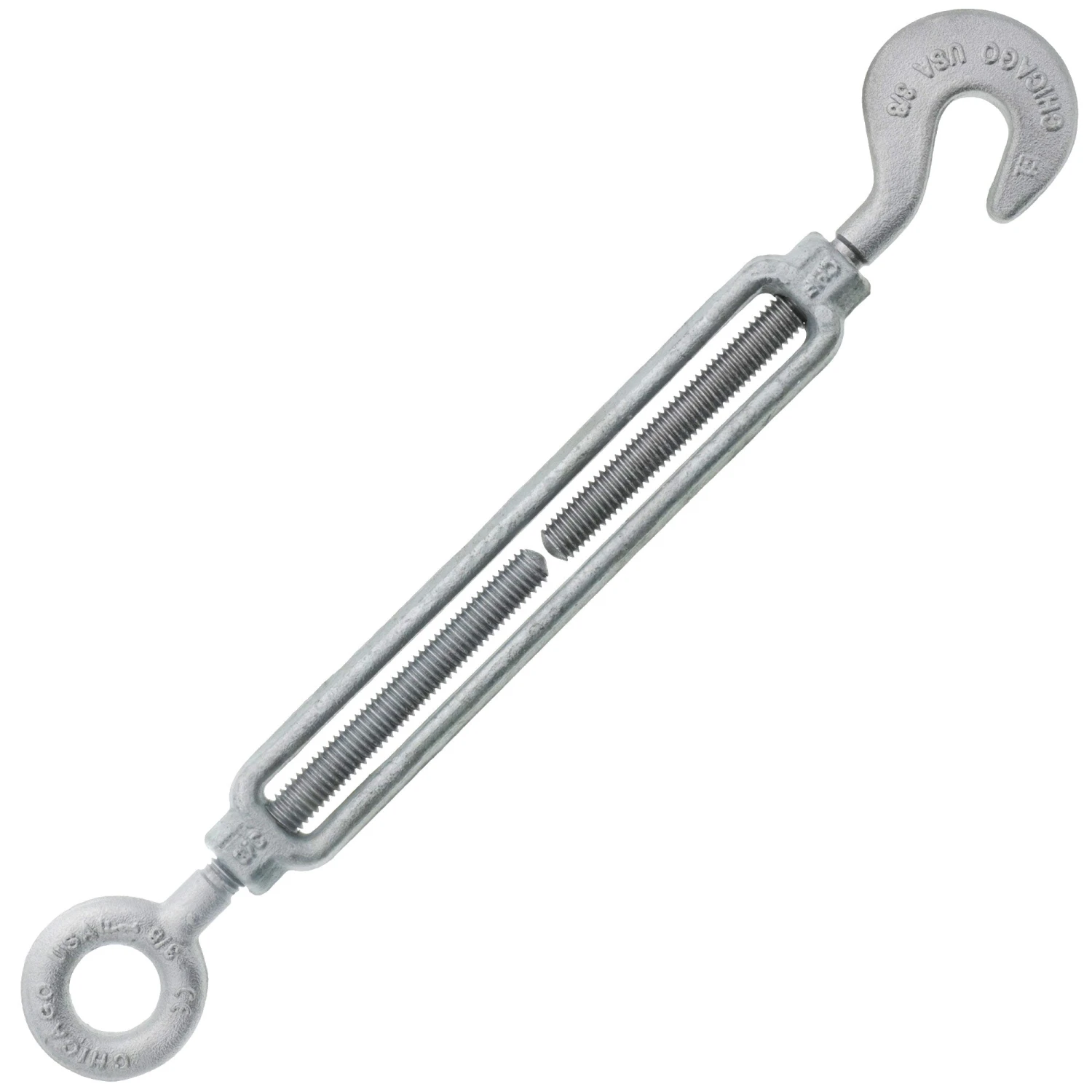 Chicago Hardware Hot Dip Galvanized Hook X Eye Turnbuckles 5 Chicago Hardware Hot Dip Galvanized Hook X Eye Turnbuckles - Image 3