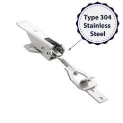 Stainless Steel Bailing Latch, Type M 11 Stainless Steel Bailing Latch, Type M -E-rigging Store bailing latch type m material graphic