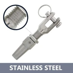 Stainless Steel Swageless Jaw -E-rigging Store eighth inch stainless steel swageless jaw coating