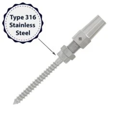 Stainless Steel Swageless Lag Stud -E-rigging Store eighth inch stainless steel swageless lag stud coating