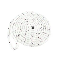 Yachtkeeper White Dock Line Rope -E-rigging Store five eighths x twenty ft double braid nylon dock line white USA opt1
