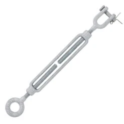 Chicago Hardware Hot Dip Galvanized Jaw X Eye Turnbuckles -E-rigging Store five sixteenths inch x four and a half inch galvanized chicago jaw and eye turnbuckle