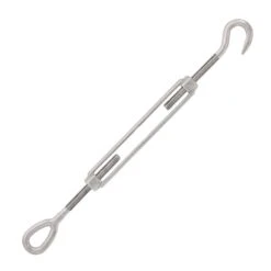Stainless Steel Hook X Eye Turnbuckle -E-rigging Store five sixteenths inch x four and a half inch ss hook and eye turnbuckle opened