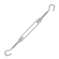 Stainless Steel Hook X Hook Turnbuckle 15 Stainless Steel Hook X Hook Turnbuckle -E-rigging Store five sixteenths inch x four and a half inch ss hook and hook turnbuckle opened