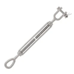 Stainless Steel Jaw X Eye Turnbuckle, U.S. Type -E-rigging Store five sixteenths x four and a half inch ss jaw eye turnbuckle
