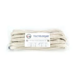Yachtkeeper Gold/White Dock Line Rope -E-rigging Store half in x fifteen ft double braid nylon dock line GW United Strands pk