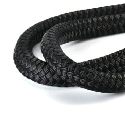 Yachtkeeper Black Dock Line Rope -E-rigging Store half in x fifteen ft double braid nylon dock line black United Strands close