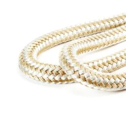 Yachtkeeper Gold/White Dock Line Rope -E-rigging Store half in x twenty ft double braid nylon dock line GW United Strands close