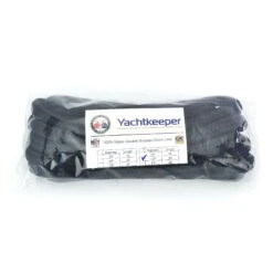 Yachtkeeper Black Dock Line Rope -E-rigging Store half in x twenty ft double braid nylon dock line black United Strands pk