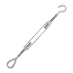 Stainless Steel Hook X Eye Turnbuckle -E-rigging Store half inch x six inch ss hook and eye turnbuckle opened