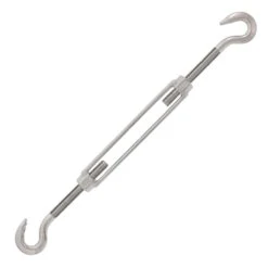 Stainless Steel Hook X Hook Turnbuckle 17 Stainless Steel Hook X Hook Turnbuckle -E-rigging Store half inch x six inch ss hook and hook turnbuckle opened