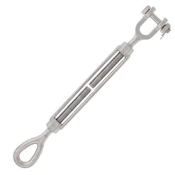 Stainless Steel Jaw X Eye Turnbuckle, U.S. Type -E-rigging Store half inch x six inch ss jaw and eye turnbuckle