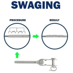 Stainless Steel Cable Railing Toggle -E-rigging Store hand swage toggle jaw swaging instructions