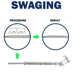 Stainless Steel Hand Swage Toggle Jaw Turnbuckle -E-rigging Store hand swage turnbuckle toggle jaw swaging instructions
