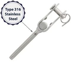Stainless Steel Cable Railing Toggle -E-rigging Store one eighth inch stainless hand swage toggle coating