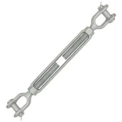 Galvanized Jaw & Jaw Turnbuckle -E-rigging Store one inch x 18 inch jaw jaw turnbuckle opened