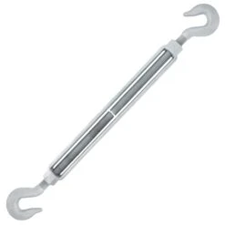 Chicago Hardware Hot Dip Galvanized Hook X Hook Turnbuckles 35 Chicago Hardware Hot Dip Galvanized Hook X Hook Turnbuckles -E-rigging Store one inch x eighteen inch chicago hardware hot dip galvanized hook and hook turnbuckle