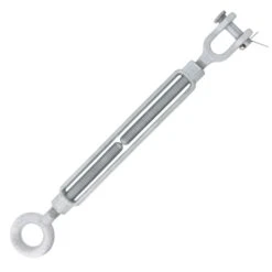 Chicago Hardware Hot Dip Galvanized Jaw X Eye Turnbuckles -E-rigging Store one inch x twelve inch galvanized chicago jaw and eye turnbuckle