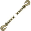 Grade 70 Binder Chain With Hooks, For Transport Use, Yellow Chromate -E-rigging Store peerless grade 70 yellow tow chain assembly