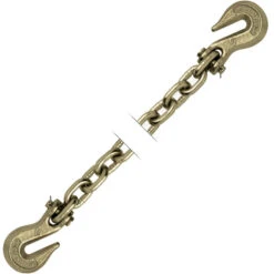 Grade 70 Binder Chain With Hooks, For Transport Use, Yellow Chromate
