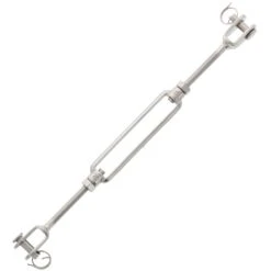 StainlessJaw X Jaw Turnbuckles -E-rigging Store quarter inch stainless steel jaw x jaw turnbuckle alt